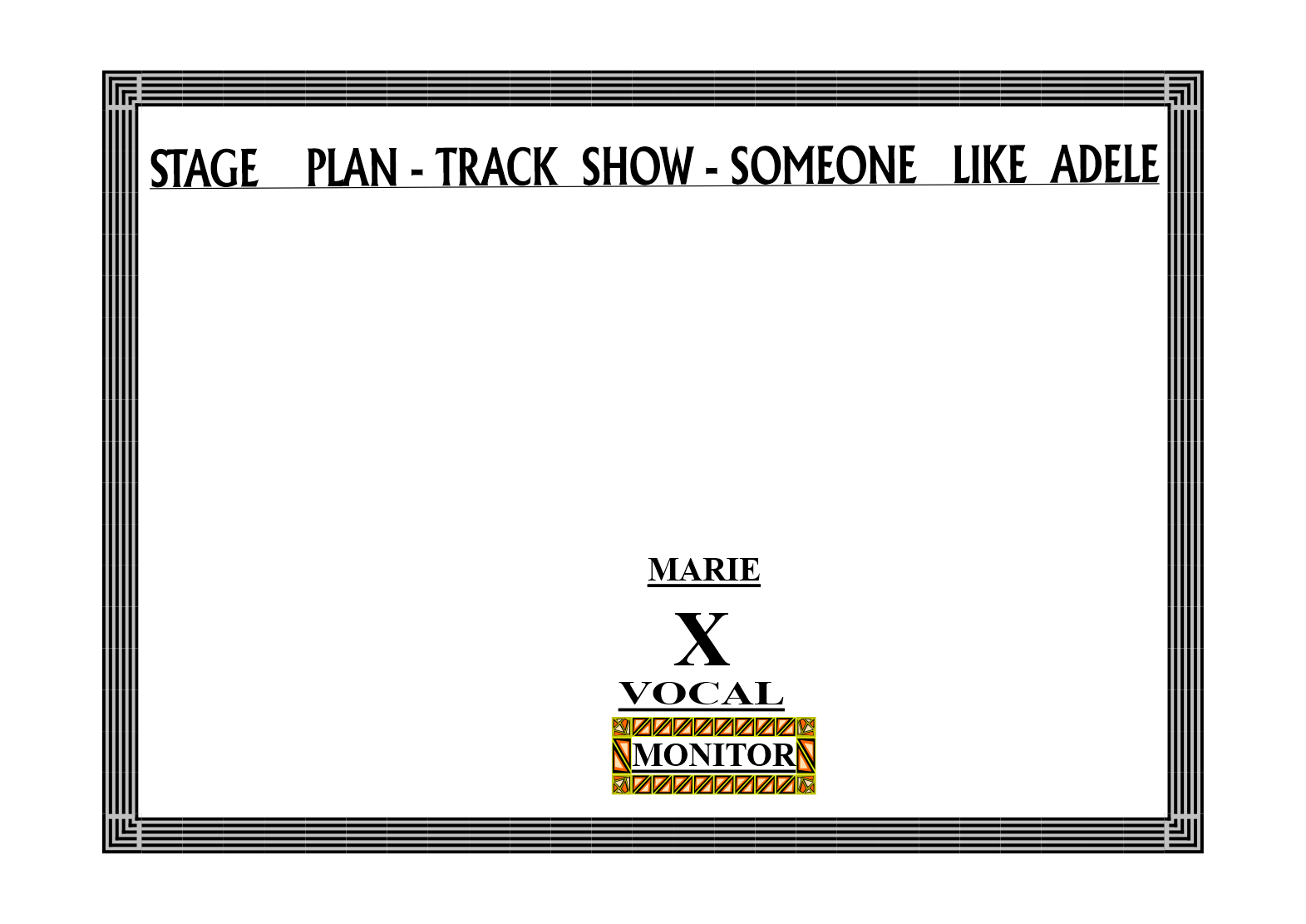 STAGE PLAN - SOMEONE LIKE ADELE - TRACK SHOW